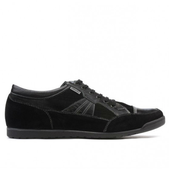 Herren-Sneaker 716 schwarz Velours+schwarz Lack Herren-Sneaker 716 schwarz Velours+schwarz Lack