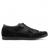 Herren-Sneaker 716 schwarz Velours+schwarz Lack