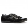 Herren-Sneaker 716 schwarz Velours+schwarz Lack