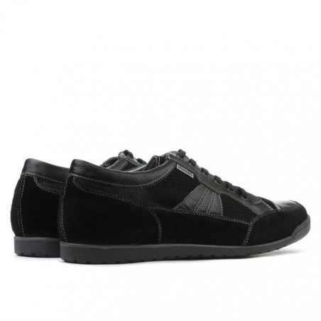 Herren-Sneaker 716 schwarz Velours+schwarz Lack