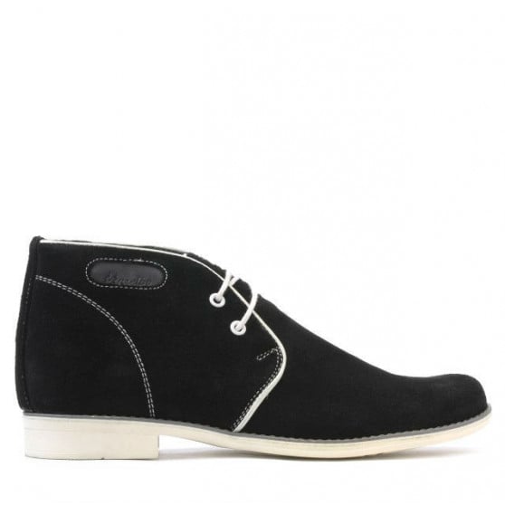 Jugendstiefel 464 schwarz Velours+weiß Jugendstiefel 464 schwarz Velours+weiß