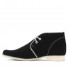 Jugendstiefel 464 schwarz Velours+weiß