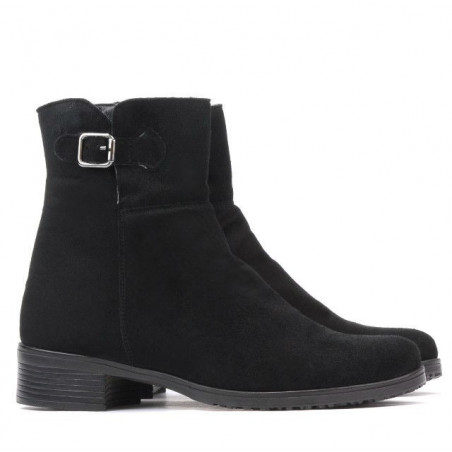Damenstiefeletten 3284 Schwarz Velours
