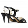 Damensandale 1240 Lack Schwarz