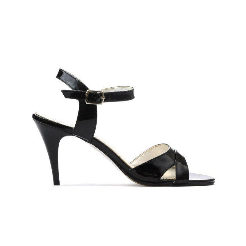 Damensandale 1240 Lack Schwarz