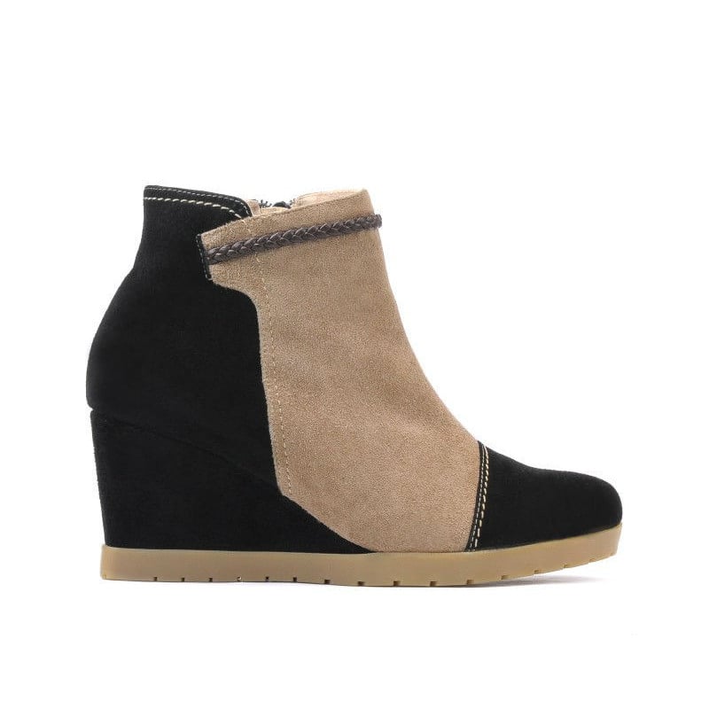 Damenstiefel 1143 schwarz Antilope+Cappuccino