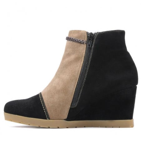 Damenstiefel 1143 schwarz Antilope+Cappuccino