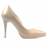 Elegante Damenschuhe 1244 Lack Beige