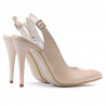 Damen Sandalen 1235 Lack Beige Perlmutt