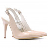 Damen Sandalen 1235 Lack Beige Perlmutt