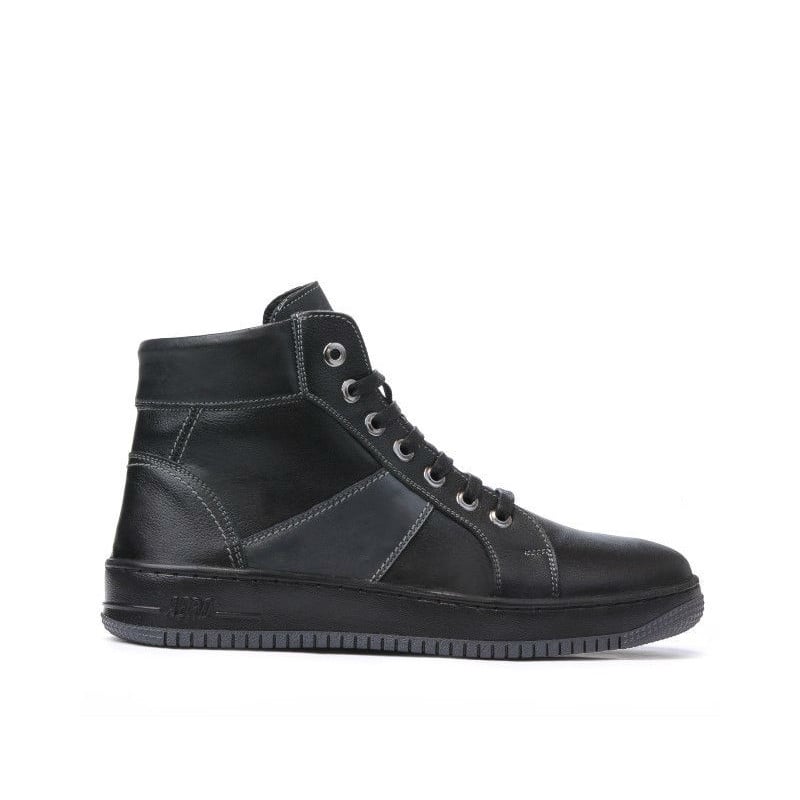 Herrenstiefel 4107 schwarz+grau
