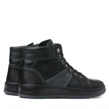Herrenstiefel 4107 schwarz+grau
