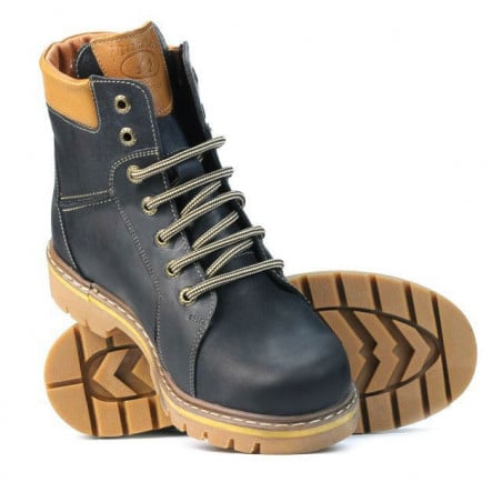 Jugendstiefel 439-1 Tuxon Indigo+Braun