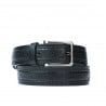 Herren Gürtel 18b Schwarz+Schwarze Schlange
