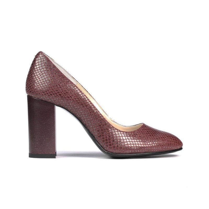 Damen elegante Schuhe 1269 Python Bordeaux