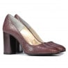 Damen elegante Schuhe 1269 Python Bordeaux