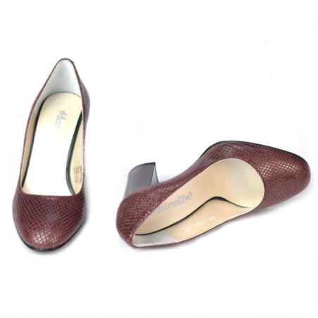 Damen elegante Schuhe 1269 Python Bordeaux