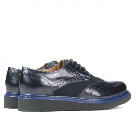 Damen Freizeitschuhe 663-1 Lack Indigo kombiniert