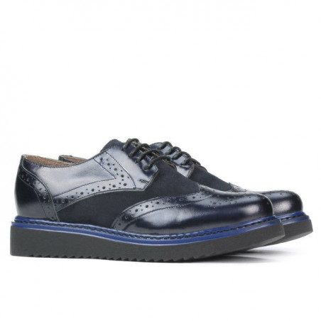 Damen Freizeitschuhe 663-1 Lack Indigo kombiniert