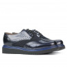 Damen Freizeitschuhe 663-1 Lack Indigo kombiniert
