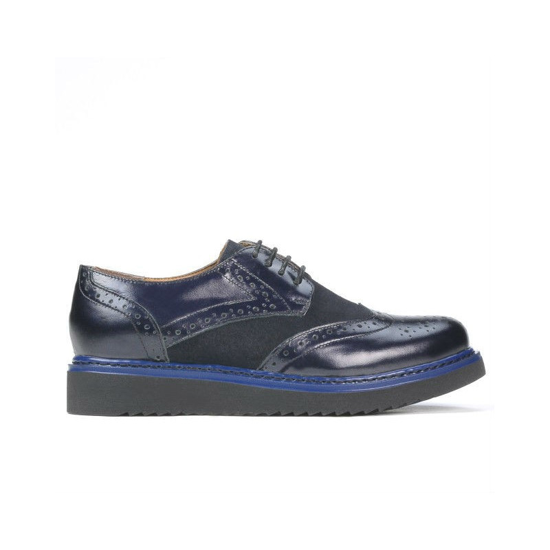 Damen Freizeitschuhe 663-1 Lack Indigo kombiniert