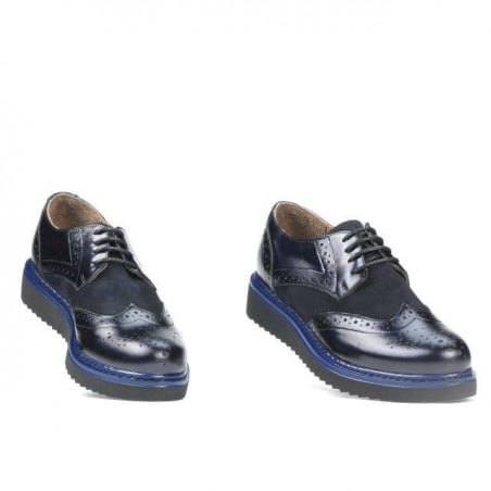 Damen Freizeitschuhe 663-1 Lack Indigo kombiniert