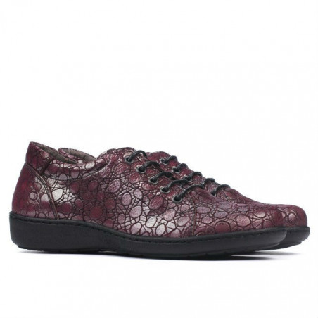 Damen Freizeitschuhe 698 bordeaux perlmuttfarben