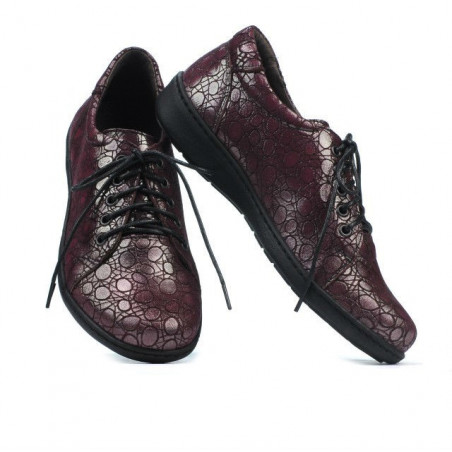 Damen Freizeitschuhe 698 bordeaux perlmuttfarben