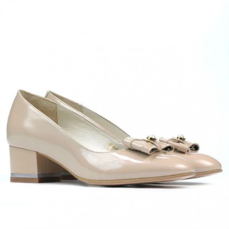 Elegante Damenschuhe 1270 Lack Elfenbein