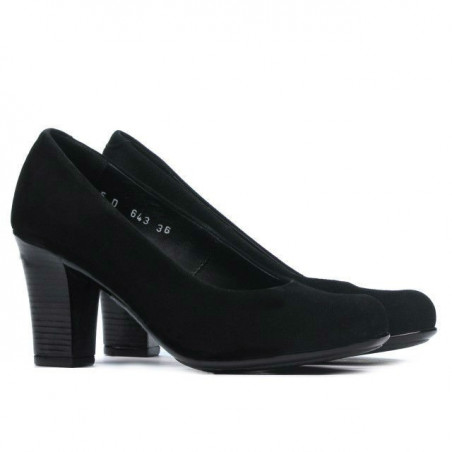 Damen Freizeitschuhe / elegante Schuhe 643 schwarz Velours