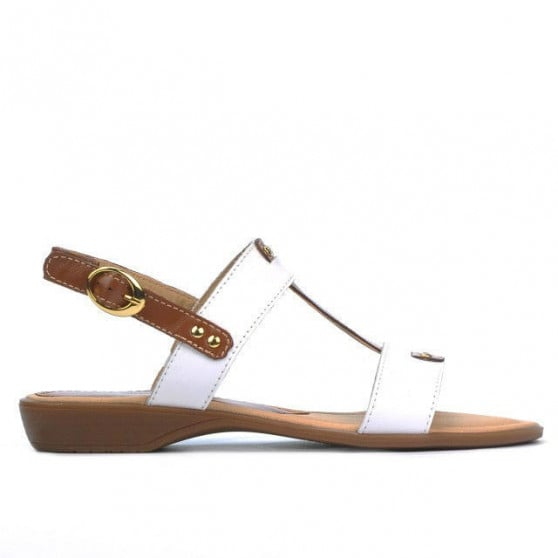 Damensandalen 5048 weiß kombiniert Damensandalen 5048 weiß kombiniert