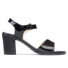 Damensandalen 5042 schwarz lack+bordo