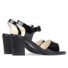 Damensandalen 5042 schwarz lack+bordo