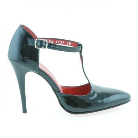 Damensandalen 1237 schwarzer Lack