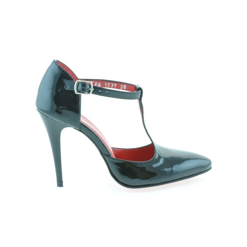 Damensandalen 1237 schwarzer Lack