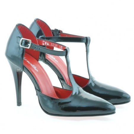 Damensandalen 1237 schwarzer Lack