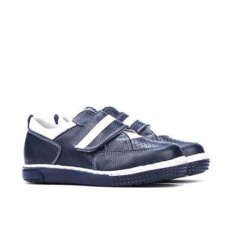 Kleine Kinderschuhe 64c indigo+weiß