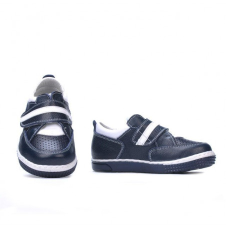 Kleine Kinderschuhe 64c indigo+weiß