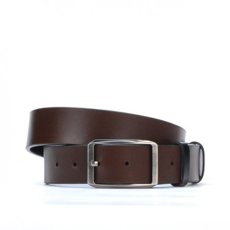 Herrengürtel 09b zweifarbig schwarz+braun