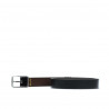 Herrengürtel 09b zweifarbig schwarz+braun