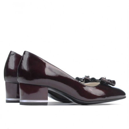 Elegante Damenschuhe 1270 Lack Bordeaux Satin