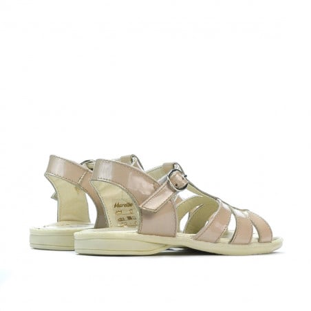 Kleinkind-Sandalen 53c Lack Elfenbein