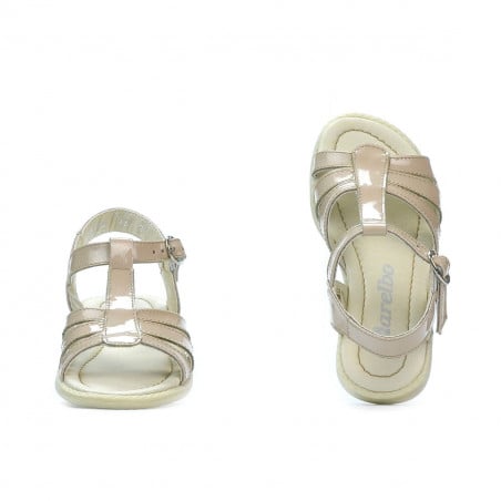 Kleinkind-Sandalen 53c Lack Elfenbein