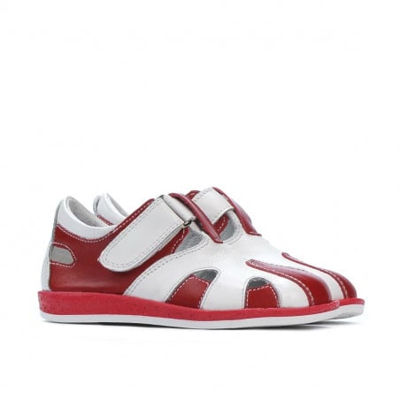 Kleinkinderschuhe 07-1c rot+weiß