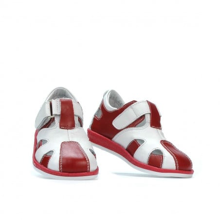 Kleinkinderschuhe 07-1c rot+weiß
