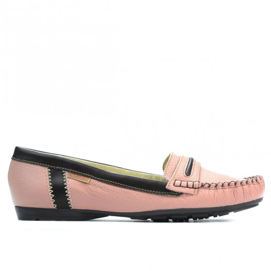 Damen Mokassins 619 rosa+braun Damen Mokassins 619 rosa+braun