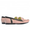 Damen Mokassins 619 rosa+braun