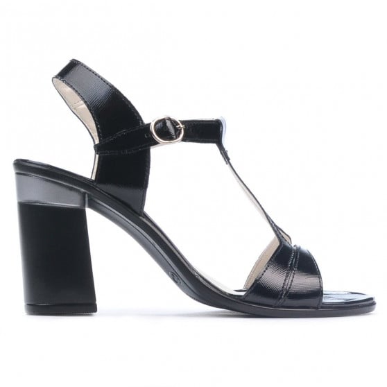 Damensandalen 5055 Lack Schwarz Damensandalen 5055 Lack Schwarz