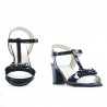 Damen Sandalen 1257 Lack Indigo Perlmutt