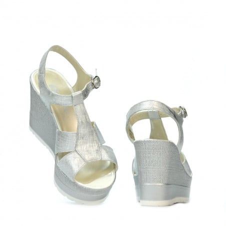 Damen Sandalen 5054 silber perlmutt
